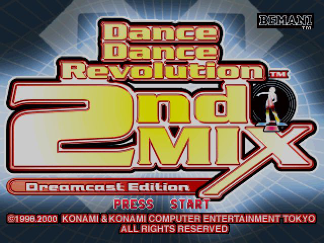 Dance Dance Revolution 2nd Mix (Dreamcast Edition) Title Screen